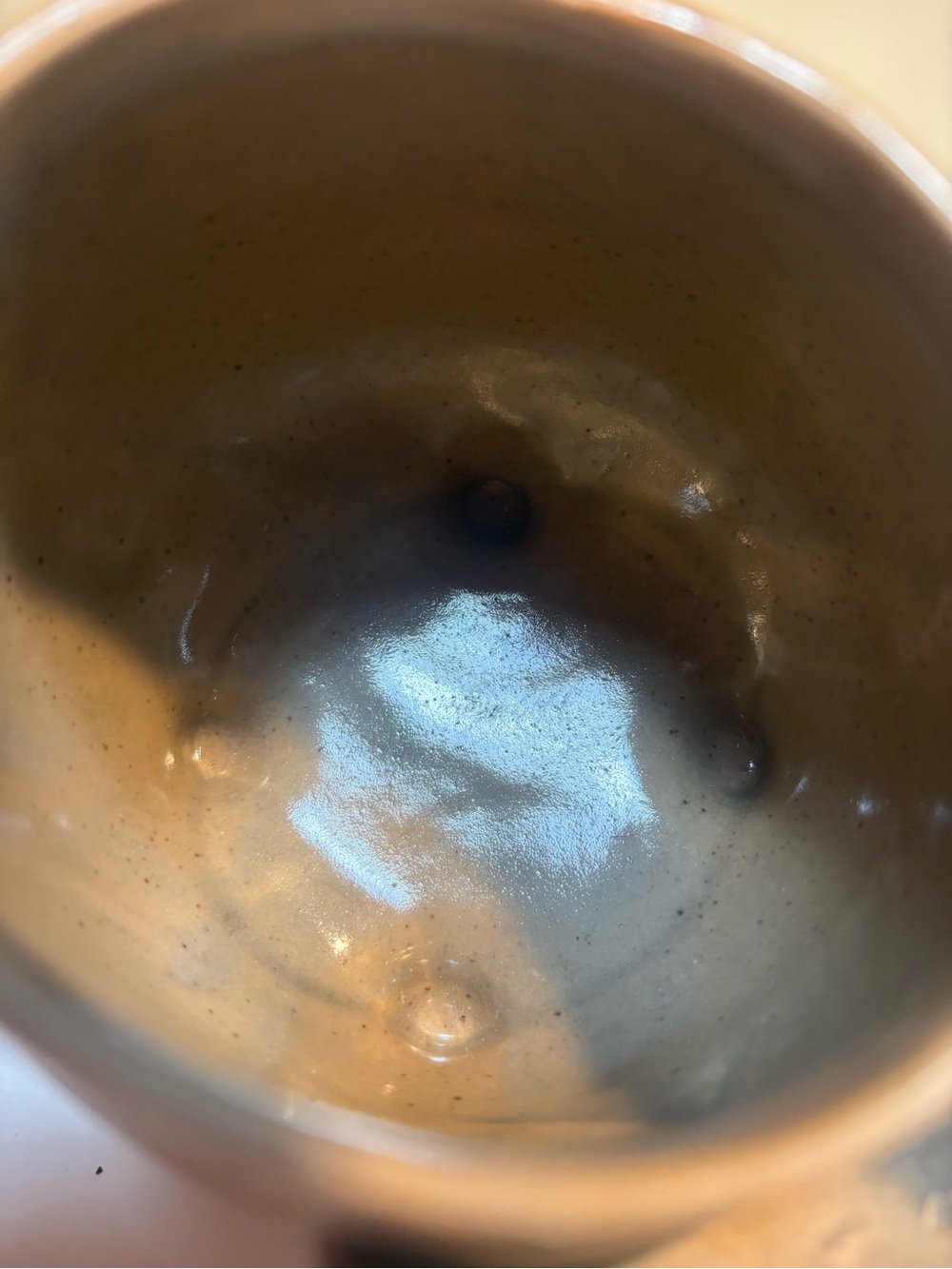 retired Urban Outfitters ceramic elephant mug speckled brown glaze trunk handle - Picture 9 of 11